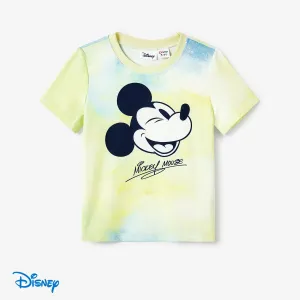 Disney Mickey and Friends Family Matching Boy/Girl Tie-dye Gradient Character Print T-shirt/Dress #1333160