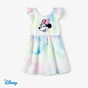 Disney Mickey and Friends Family Matching Boy/Girl Tie-dye Gradient Character Print T-shirt/Dress