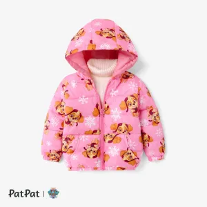 PAW Patrol Toddler Girl/Boy Character & Allover Print Long-sleeve Hooded Quilted Jacket #1168733
