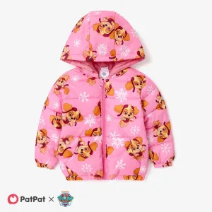 PAW Patrol Toddler Girl/Boy Character & Allover Print Long-sleeve Hooded Quilted Jacket #1168735
