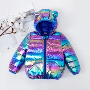 Toddler Boy/Girl Childlike 3D Ear Design Winter Coat #1063695