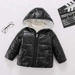Toddler Boy/Girl Trendy Metallic Waterproof Windproof Waterproof Hooded Coat #984354