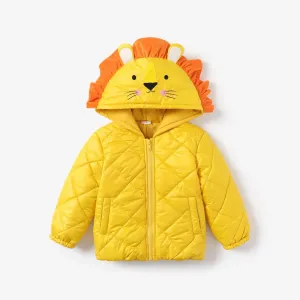 Toddler Boys Hyper-Tactile 3D Animal print Cotton Hooded Coat/Jacet #1164144