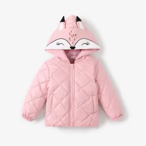 Toddler Girl Hyper-Tactile 3D Fox Coat #1164149