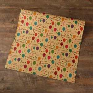 2-pack Happy Birthday Wrapping Paper Thick Kraft Brown Gift Wrapping Paper Flower Snack Wrapping Paper #197913
