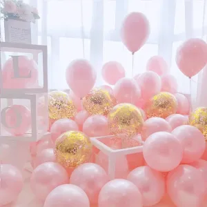 20PCS Maca Pink Sequin Balloon Decoration Wedding Birthday Party Decoration #191642