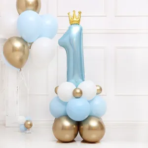 Birthday party 23-piece digital crown balloon decoration set (1 long balloon random) #1055410