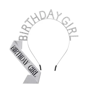 2pcs Girls Shoulder Strap and Birthday Party Headband Decoration Set #1040743