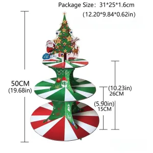 Christmas party multi-layer cake stand, party decoration dessert snack decoration cake stand #1190167