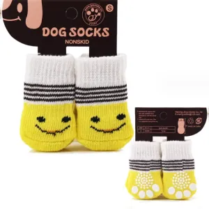 4pcs Christmas Pet Non-slip Cute Socks #1212300