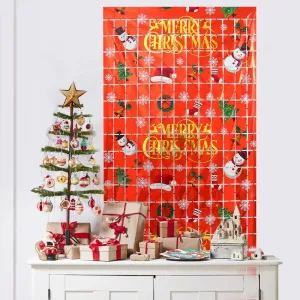 Christmas Shimmer Wall Panels Backdrop Decor Multicolor Glitter Panels Curtain Party Decorations #1160772