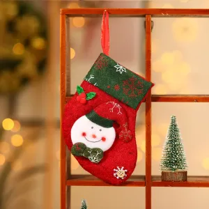 Christmas Socks Hanging Pendant Christmas Tree Fireplace Ornaments Sack Xmas Gift Small Candy Bag #984518