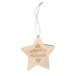 Creative Wooden Stars Carving Pattern Ornament Hanging Pendant for Eid Mubarak Party Supplies Home Decoration #1214284