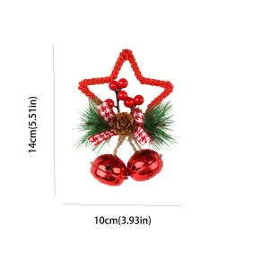 DIY Christmas Tree Decoration with Five-Pointed Star Bell Accessories #1196509