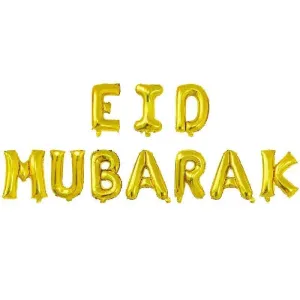 Eid Mubarak Foil Balloons Party Decoration Supplies Ramadan Decoration Muslim Eid Letters Balloons #1215339