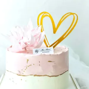 Heart-shaped Acrylic Cake Topper Insert Plug-in  Birthday Party Cake Decor Insert Flag Plug-in Baking Decoration Supplies #196310