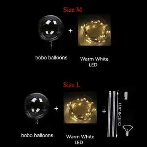 LED Bubble Balloon Copper Wire String Lights Wedding Birthday Holiday Party Decorations LED Light Balloon #195605