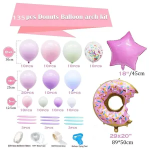 Sweet Donut Macaron Summer Party Balloon Set