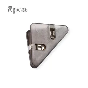 5-pack Book Page Corner Clips Triangular Clip Magazine Books Test Paper Protect Clip Office School Stationery Accessories #207893