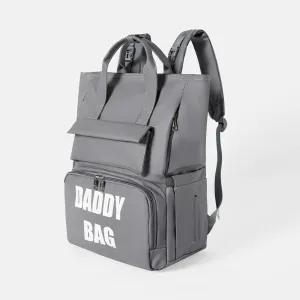 Baby Bag Backpack Letter Print Stylish Daddy Bag Travel Back Pack #759225
