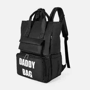 Baby Bag Backpack Letter Print Stylish Daddy Bag Travel Back Pack #759226