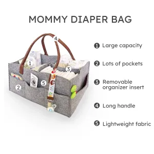 Large Cloth Storage Capacity Baby Bag Foldable Baby Large Size Diaper Caddy #188274