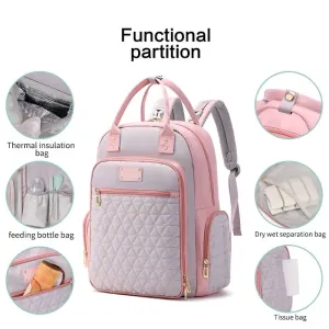 Baby Bag Baby Bag Backpack Large Capacity Multifunction Travel Handle Back Pack with Stroller Buckle #203314