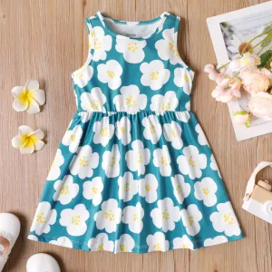 Toddler/Kid Girl Heart Print/Polka dots Sleeveless Dress #235196
