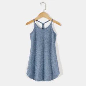 Solid 95% Cotton Slip Dress for Mom and Me #202806
