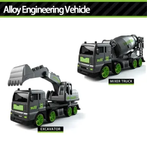 Alloy Excavator Diecasts Toy Simulation Fall-Resistant Crawler Engineering Vehicle Hand Hook Machine Engineering Vehicle Model Series #860487