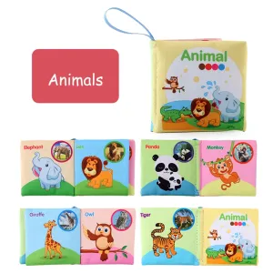 Baby Cloth Book Baby Early Education Cognition Farm Animal Vegetable Animals Wearing Transportation Sea World Cloth Book #806261