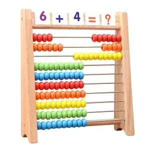 Classic Wooden Educational Counting Toy with 110 Cards