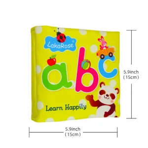 Cloth Baby Book English Alphanumeric Cloth book Touch and Feel Early Educational and Development Toy with Sound Paper 5 pages #786020