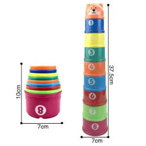Interactive Stacking Cups Early Education Toy Set for Enhancing Baby's Motor Skills #1196197