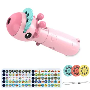 Kids Projection Flashlight Torch Lamp Toy Cute Cartoon Photo Light Bedtime Learning Fun Toys #806381