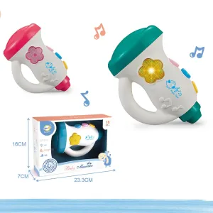 Musical Toys with Music Lights Electronic Toys, Early Education Sound and Light Horn for Baby (Color Random)