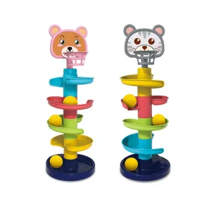 Spiral Ball Tower Toys 5-Layer Ball Drop and Roll Swirling Tower for Development Educational Toys (Random Color of The Ball) #196198