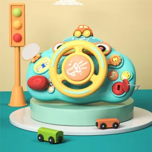 Toddler Steering Wheel Toy with lights and sounds Simulate Driving Car Cartoon Driving Steering Wheel Toy #834017