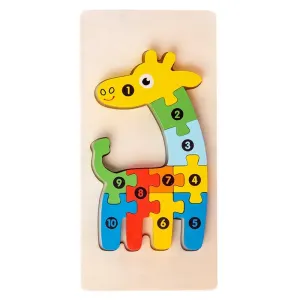 Wooden 3D Puzzle Building Blocks for Early Education - Intelligence Development Toy, Perfect Interactive Toy Gift for Children on Christmas #1210551