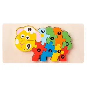 Wooden 3D Puzzle Building Blocks for Early Education - Intelligence Development Toy, Perfect Interactive Toy Gift for Children on Christmas #1210553