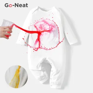 [0M--24M]Go-Neat Water Repellent and Stain Resistant Baby Boy/Girl Solid Long-sleeve Jumpsuit #815753