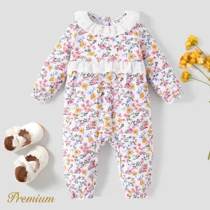 100% Cotton Medium Thickness Plants and Floral Sweater Button-up for Baby Girl #1060588