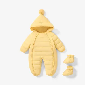 2PCS/1PCS Baby Boy/Girl Childlike Christmas Hooded Jumpsuit and Shoes Set #1170280