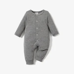 Baby Boy/Girl  Childlike Animal Print Button Long Sleeves Jumpsuit #1060050