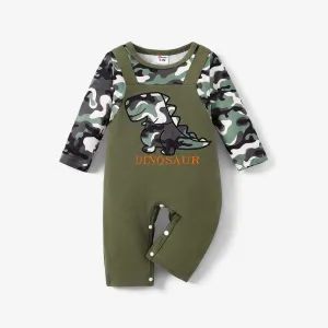Baby Boy Dinosaur Animal Pattern Long Sleeve Jumpsuit #1091428