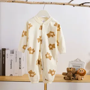 Baby Boy/Girl Animal Pattern Cotton Bear Jumpsuit #1325750