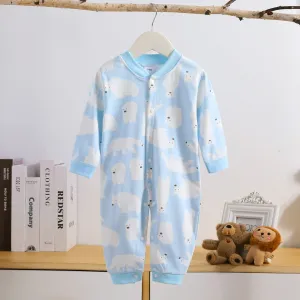 Baby Boy/Girl Animal Pattern Cotton Bear Jumpsuit #1325753
