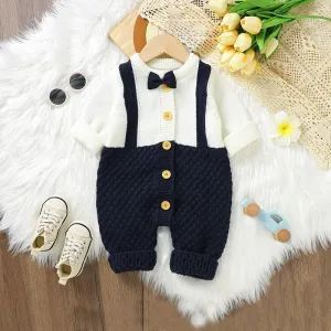 Baby Boy Knitted School Sweater Jumpsuit with Long Legs and High-Quality Fabric Stitching #1212052