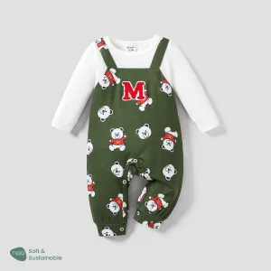 Baby Boy Naia Cute Letter and Bear Pattern Long Sleeve Jumpsuit #1063069