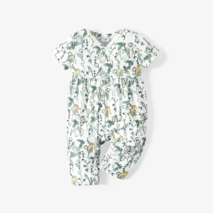 Floral Babygirl Jumpsuit - Soft and Comfy, 1 Piece with Front Snaps